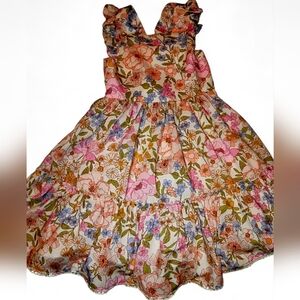 Little Girls Rare Editions Springtime Floral Dress Sz 6X
